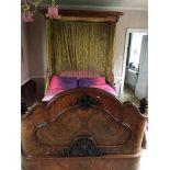 Good quality 19th century walnut half tester bed w