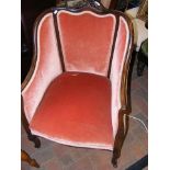 An Edwardian easy chair