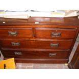 Edwardian chest of two short and two long drawers