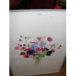 PAUL GELL - watercolour of springtime flowers - 70