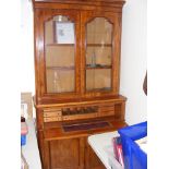 Victorian mahogany secretaire bookcase with fitted