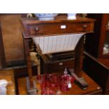 A 19th century mahogany work table with single dra