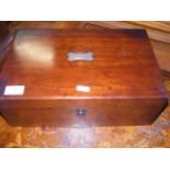 A 19th century jewellery box with fitted interior