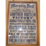 An original Morning Post Second Edition advertisin