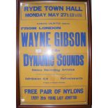 A Ryde Town Hall advertising poster for "Wayne Gib