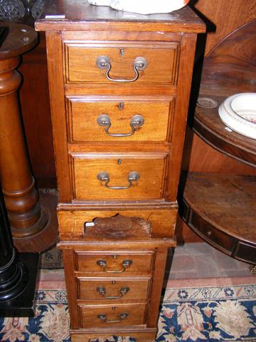 Pair of mahogany pedestals