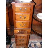 Pair of mahogany pedestals