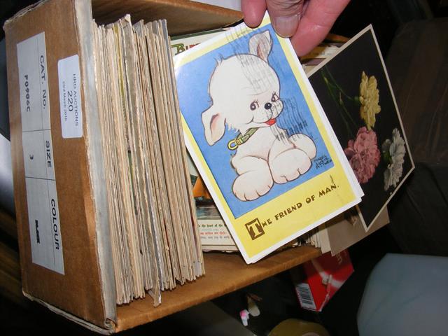 A box of approx. 500 greetings, romance and glamou