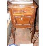 A French pot cupboard on cabriole supports