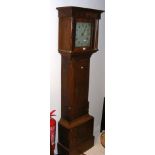 A 19th century oak cased thirty hour Grandfather c