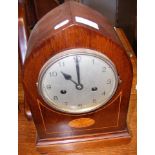 An Edwardian lancet shaped mantel clock - 32cm hig