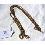 A 9ct gold guard chain - 40g