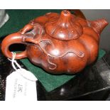 Chinese "pumpkin" yixing teapot