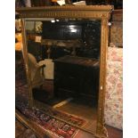 A gilt framed antique overmantel mirror