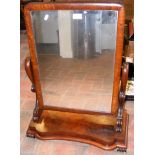 A Victorian mahogany toilet mirror