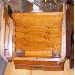 Victorian oak stationery box