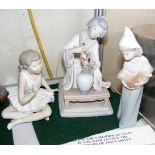 A Lladro figure of oriental woman, together with t