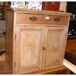 Antique pine cupboard with drawer to the front