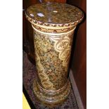 An antique transfer printed ceramic plant stand