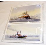 M G PEARSON - two small unframed watercolour studi