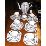 An Art Deco Shelley teaset - RD723404 - Paint No.1