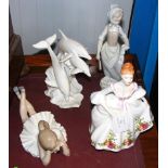 Nao figures, Royal Doulton "Country Roses", etc.