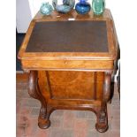 A Victorian mahogany walnut Davenport desk with dr