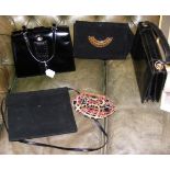 Selection of ladies vintage handbags