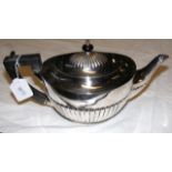 A fluted silver teapot by William Hutton & Sons, S