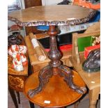 Carved Victorian occasional table