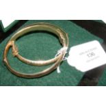Two 9ct gold bangles - 19.6g
