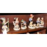 Six Hummel figures