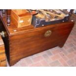 Camphorwood chest with heavy brass handles to the