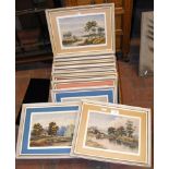 A set of twelve watercolours - country scenes