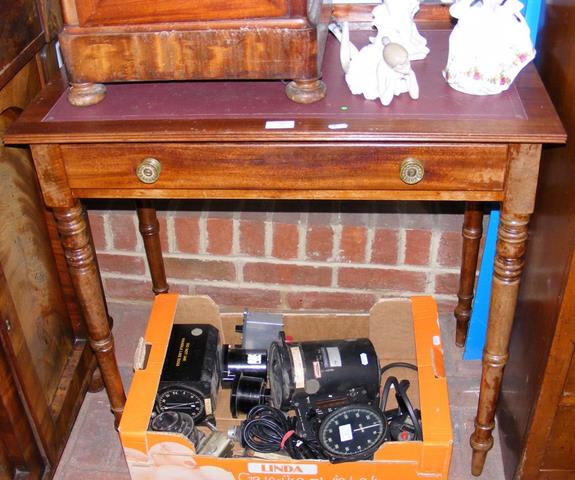 A side table with single drawer to the front