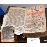 An early Bible entitled "Biblia"