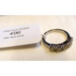 An 18ct white gold five stone diamond ring - 1.75c
