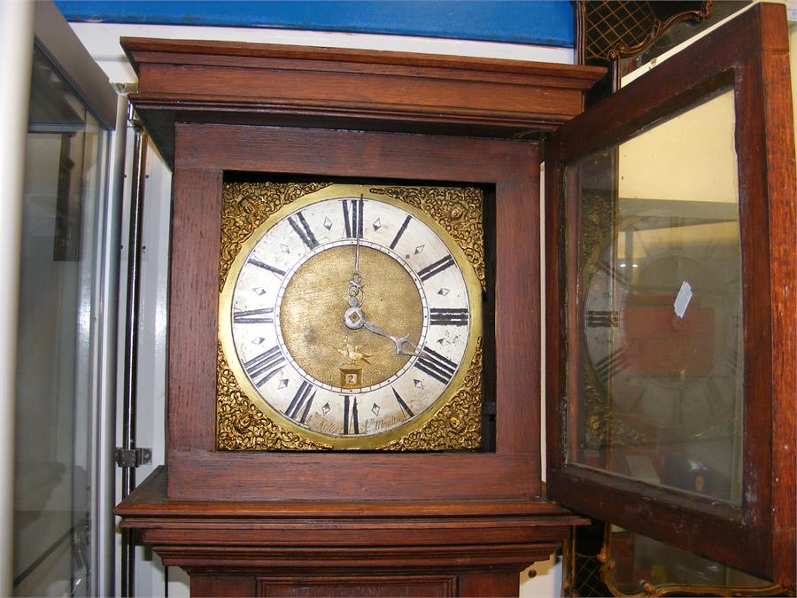 An 18th century thirty hour long case clock by Hel - Image 3 of 9