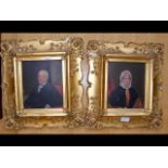 Pair of 19th century portraits - Joseph and Rebecc