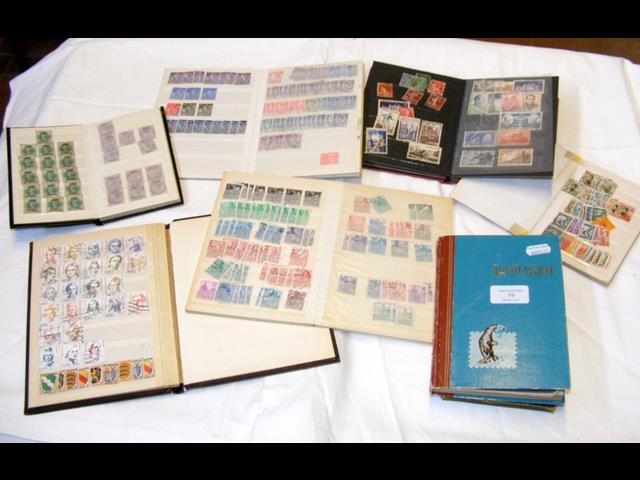Seven small stamp albums relating to Germany, GB a
