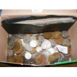 Selection of UK and foreign coins and notes