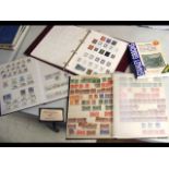 An album containing GB stamps and two others, toge