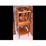 An Edwardian revolving bookcase