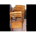A set of four vintage folding chairs