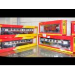 Four boxed Hornby Carriages, Wagon, including R452