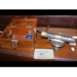 Antique theodolite in mahogany case