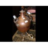 Victorian copper and brass samovar