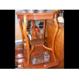 Edwardian octagonal two tier occasional table