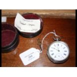 Silver cased gent's pocket watch with separate sec