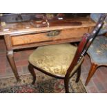Period oak side table with single drawer, having c